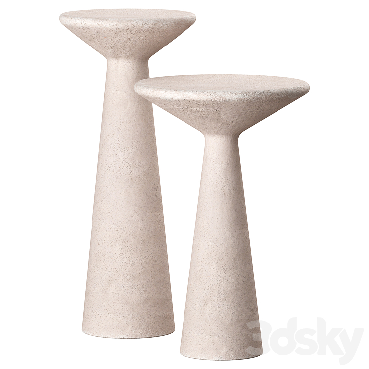 Ravine Concrete Accent Tables Table 3D model