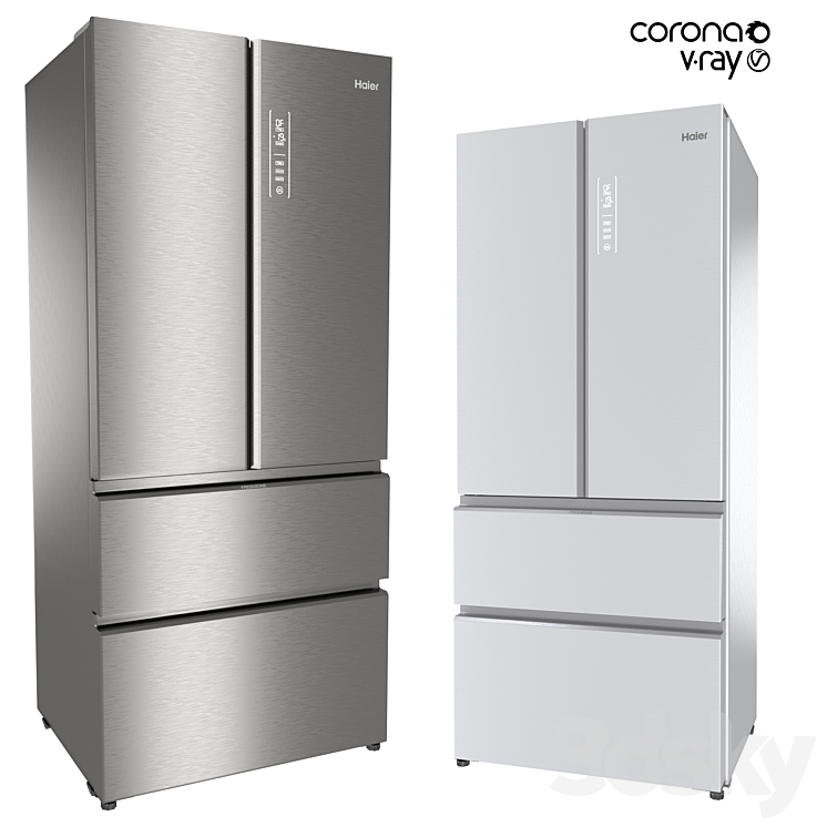Refrigerator HAIER HB18FGSAAARU - Kitchen appliance - 3D model
