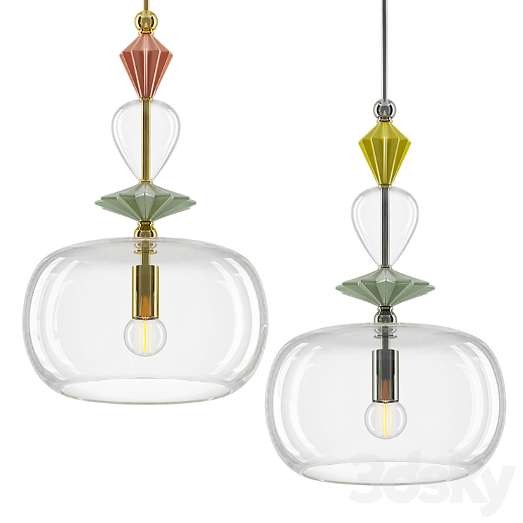 Odeon Light Classic Bizet 4855-1A 4893-1A - Pendant light - 3D model