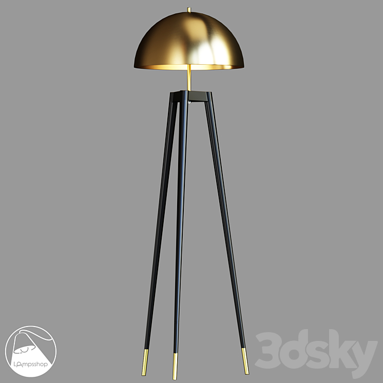 Gold dome hot sale floor lamp