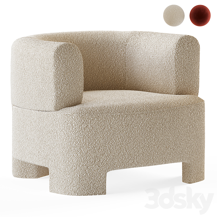 Armchair La Redoute Darrel Arm chair 3D model