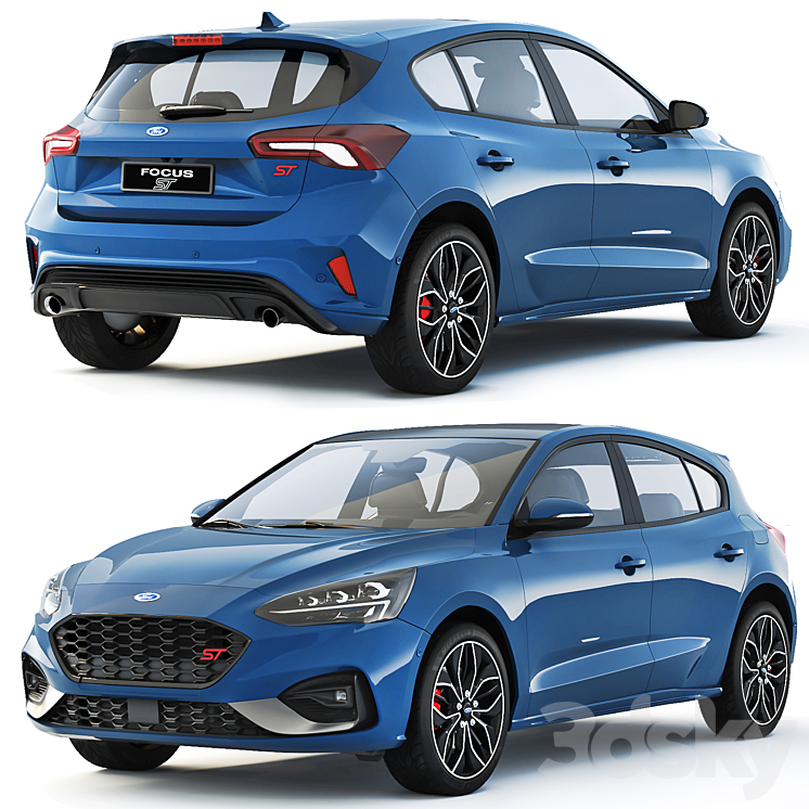 Ford Focus ST 2020 - Transport - 3D model