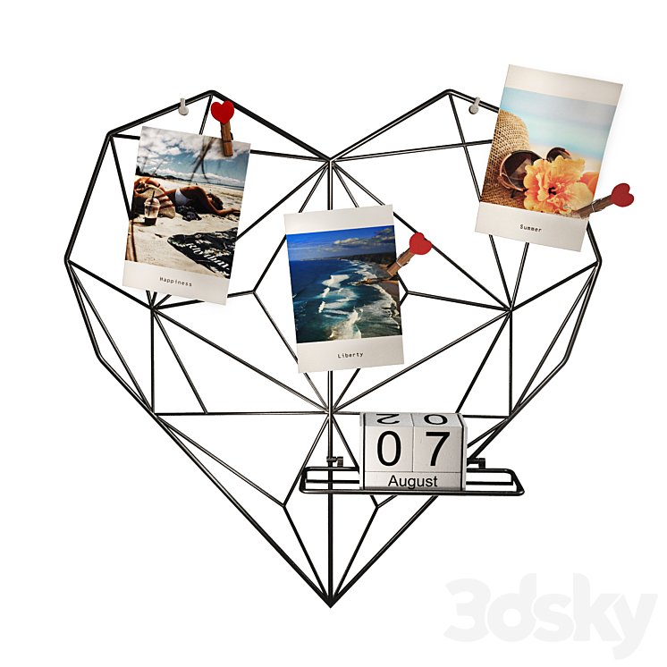 Wall holder for photos and notes Other decorative objects 3D model