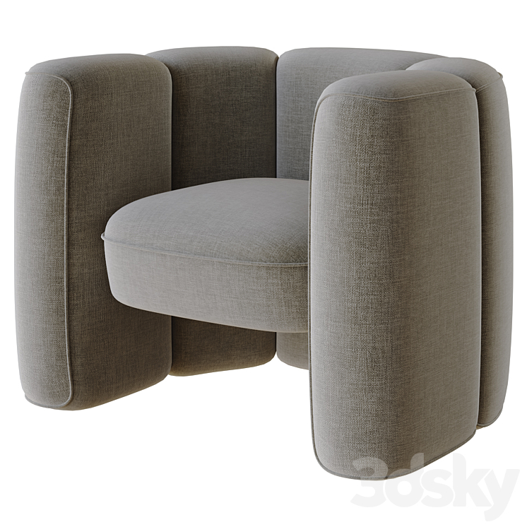 mila chair by lulu and georgia Arm chair 3D model