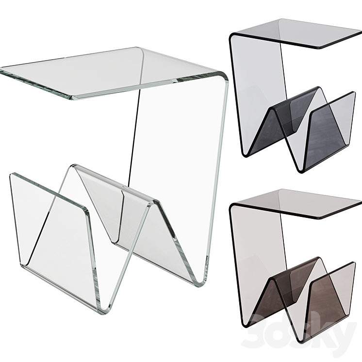 Coffee table Beistelltisch PLEXI Side Table Table 3D model
