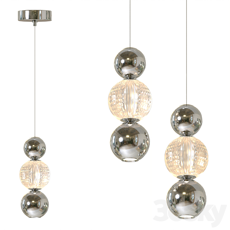 Odeon light crystal 5007/7la l-vision - Pendant light - 3D model
