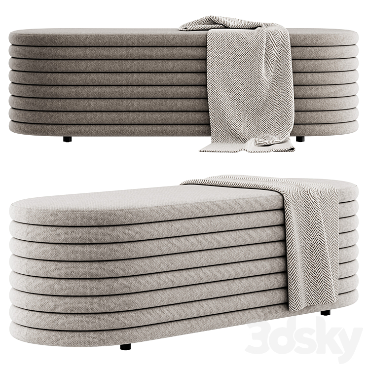 Rialto storage bench by cb2 Other soft seating 3D model