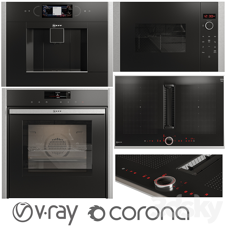 Neff Set02 - Kitchen appliance - 3D model
