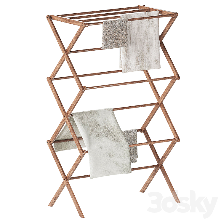 Folding drying rack Zara Home Bathroom accessories 3D model