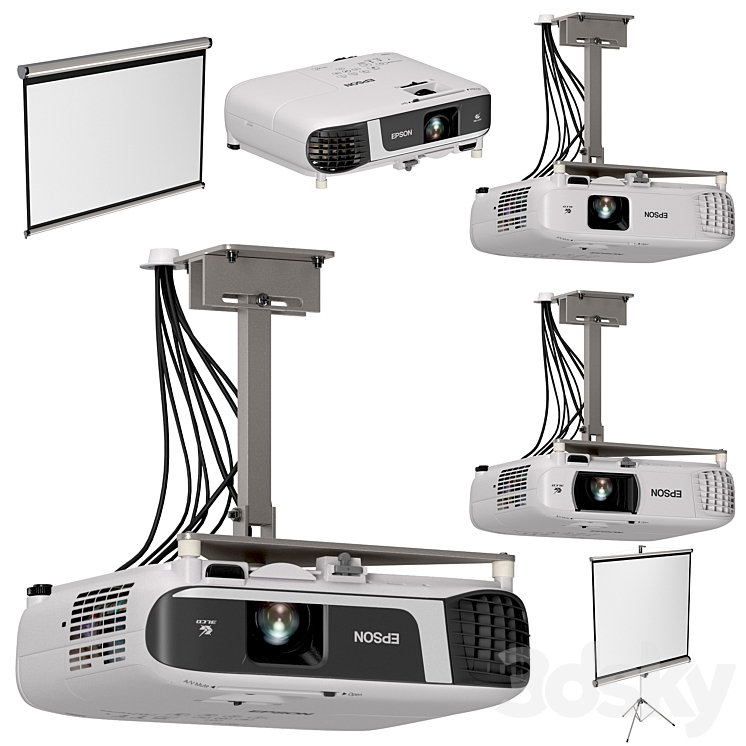 Epson Projector Set - PC & other electronics - 3D model