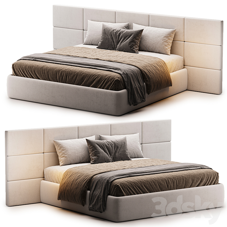 Bed Rectangle - Bed - 3D model