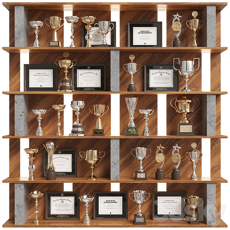 Rack with awards - Rack - 3D model