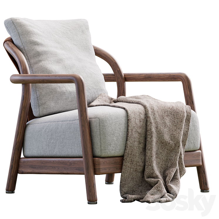 Alison Armchair By Flexform Arm chair 3D model
