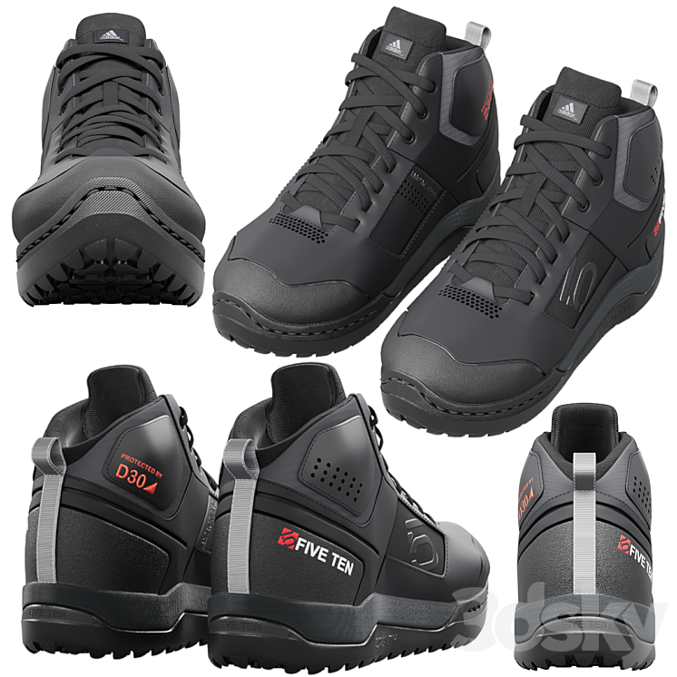 FIVE TEN IMPACT PRO MID MOUNTAIN BIKE SHOES Footwear 3D model