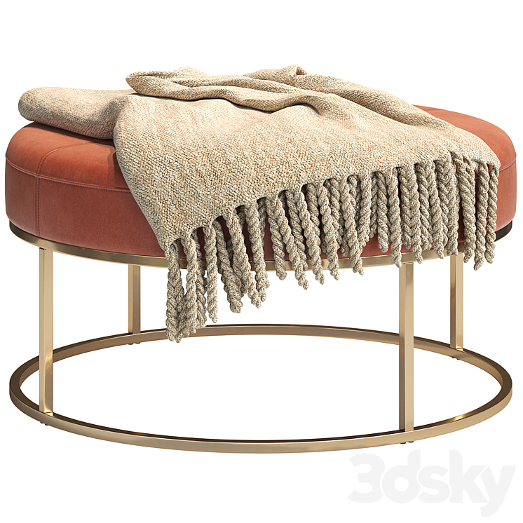 Pottery barn sales round ottoman