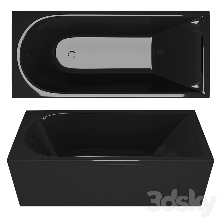 TONI ARTI Kaitarain PL black matte - Bathtub - 3D model