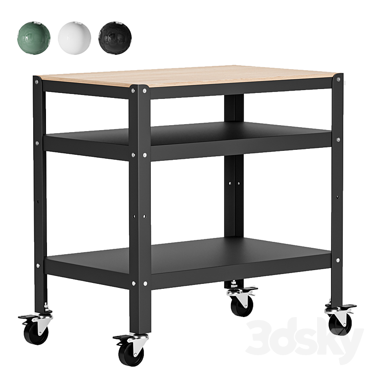 BROR Utility Cart Table 3D model