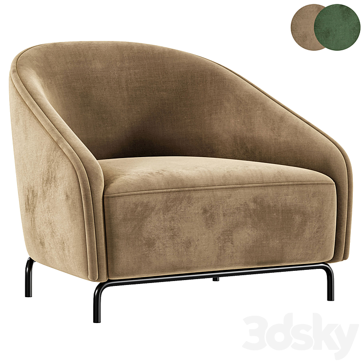 Carnaby Armchair By Praddy Arm chair 3D model