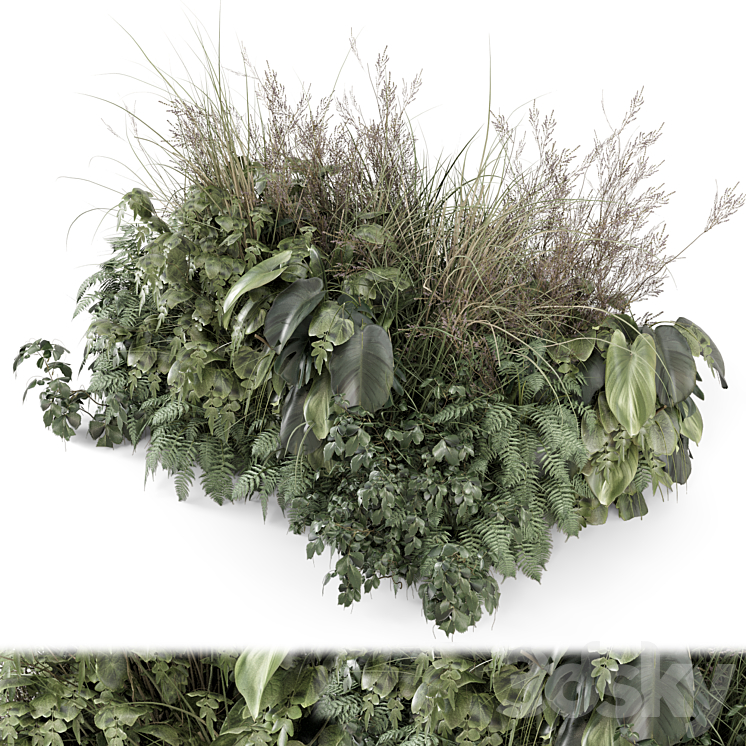 Outdoor Plants Bush -Bush Set 1992 - Outdoor - 3D model