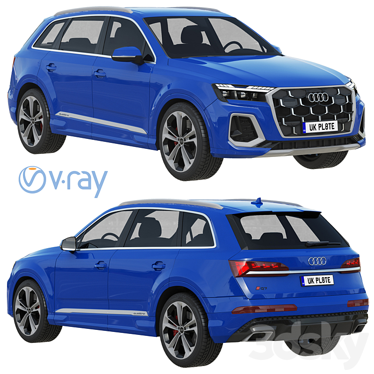 Audi Q7 2024 Transport 3D model