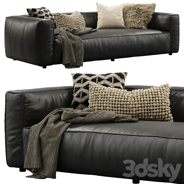 Joybird Jaxon Leather Sofa Sofa 3D model