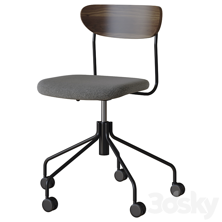 petal swivel office chair by west elm Office furniture 3D model