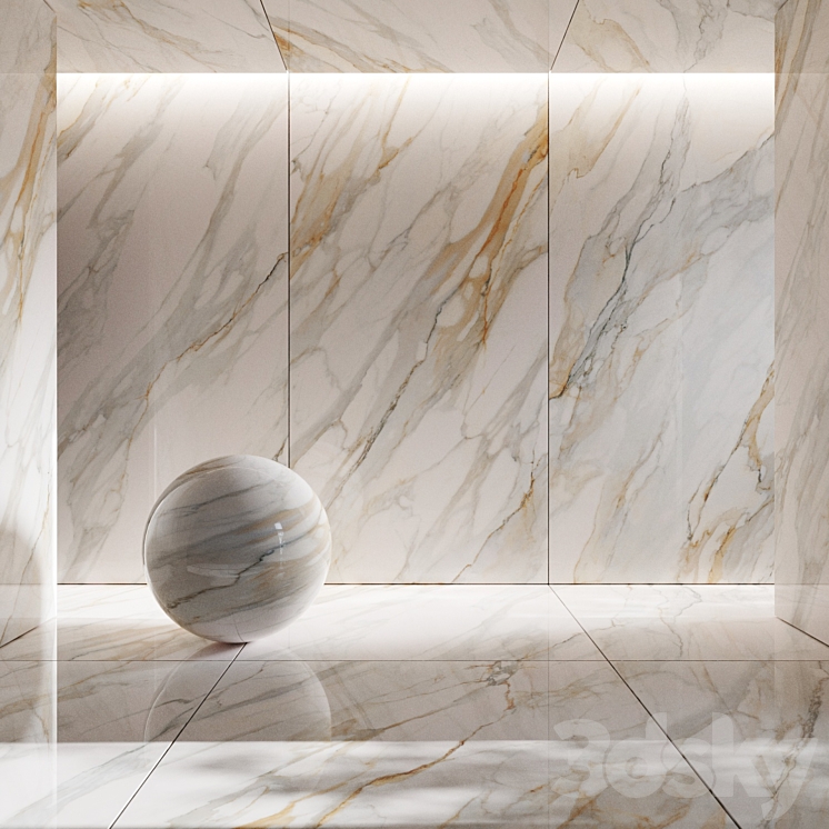 Porcelain tiles Laparet Calacatta Roma - Stone - 3D model