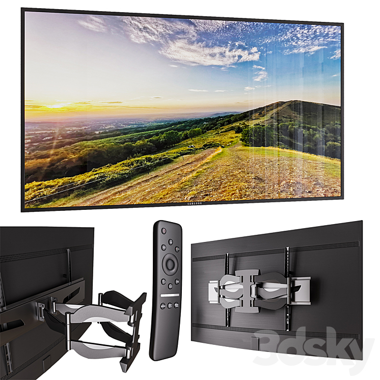 Samsung RU7400 - TV - 3D model