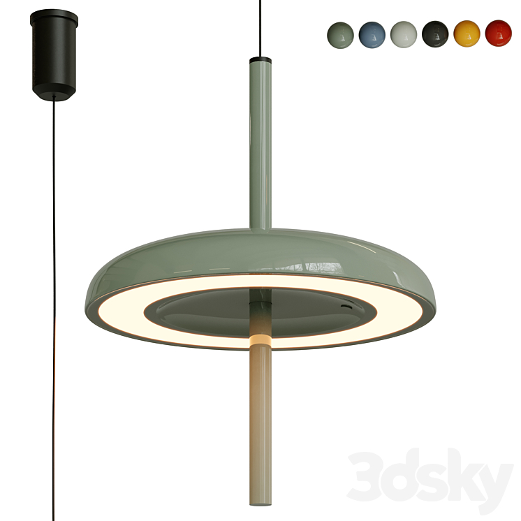 Nexia Porte Suspended Lamp In 6 Colors - Pendant light - 3D model