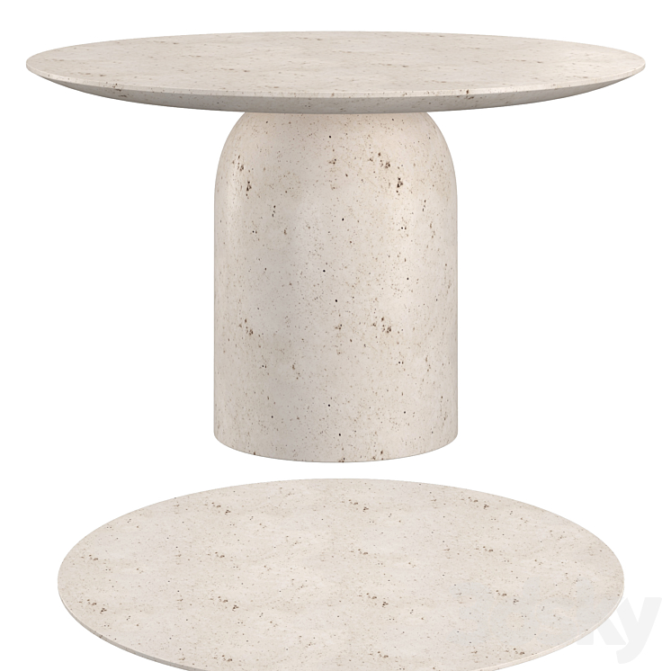 ELLISSE CONCRETE ROUND DINING TABLE Table 3D model