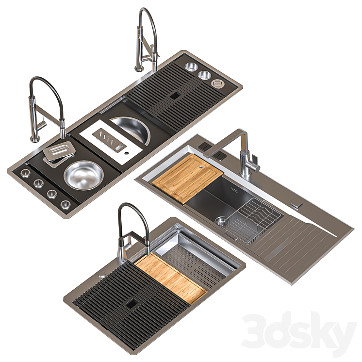 foster appliance set3 Sink 3D model
