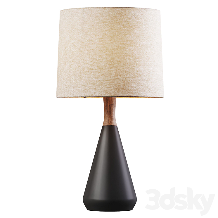 Weston Black Mid Century Modern Table Lamp - Table lamp - 3D model