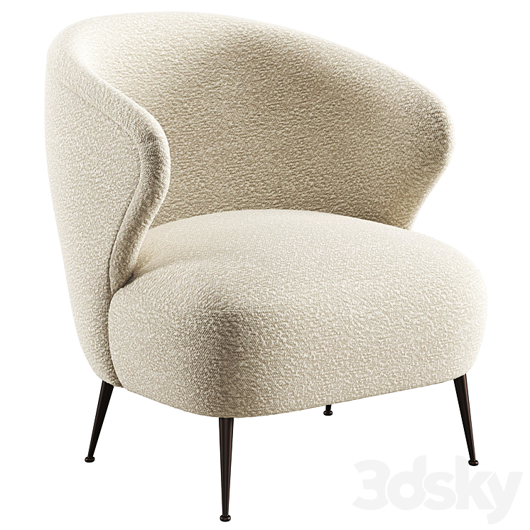 Jeanne boucle armchair by Soho Home - Arm chair - 3D model