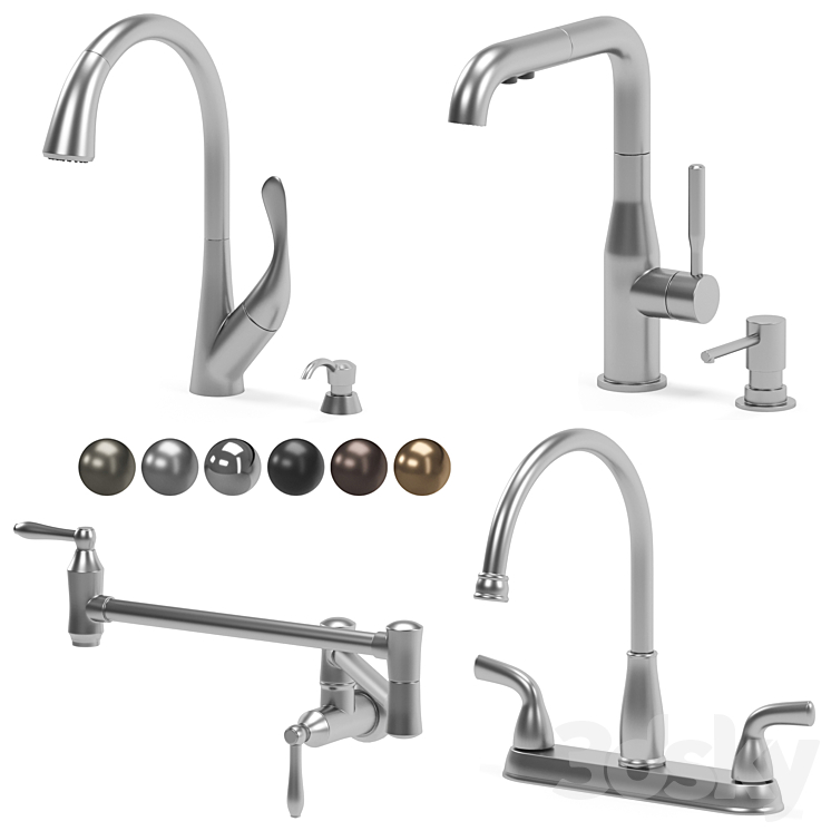 DELTA kitchen faucets collection 04 Faucet 3D model
