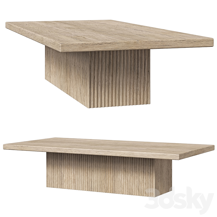 Restoration Hardware coffee table Julien Plinth - Table - 3D model