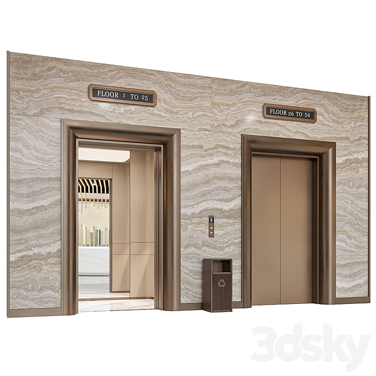 Elevator Lobby Design 20 - Miscellaneous - 3D model