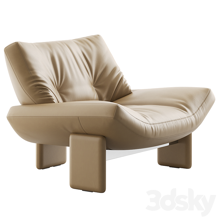 Emmi Armchair by Minotti - Arm chair - 3D model