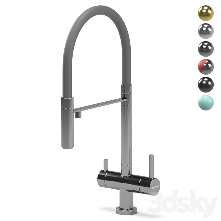 OMOIKIRI Kanto kitchen tap - Faucet - 3D model