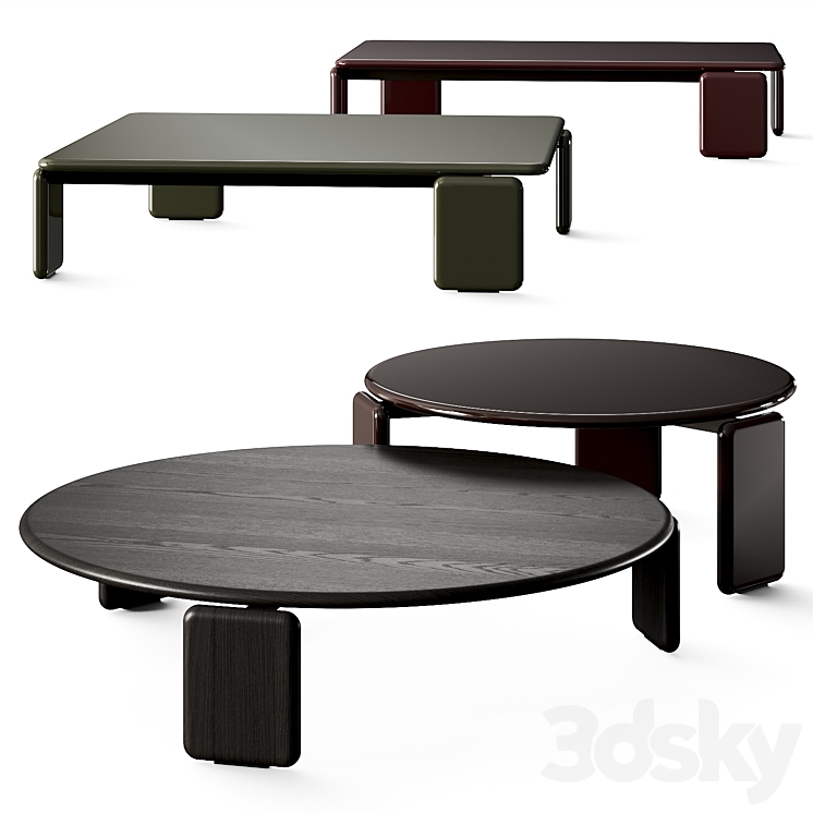Minotti Drake Coffee Tables Table 3D model