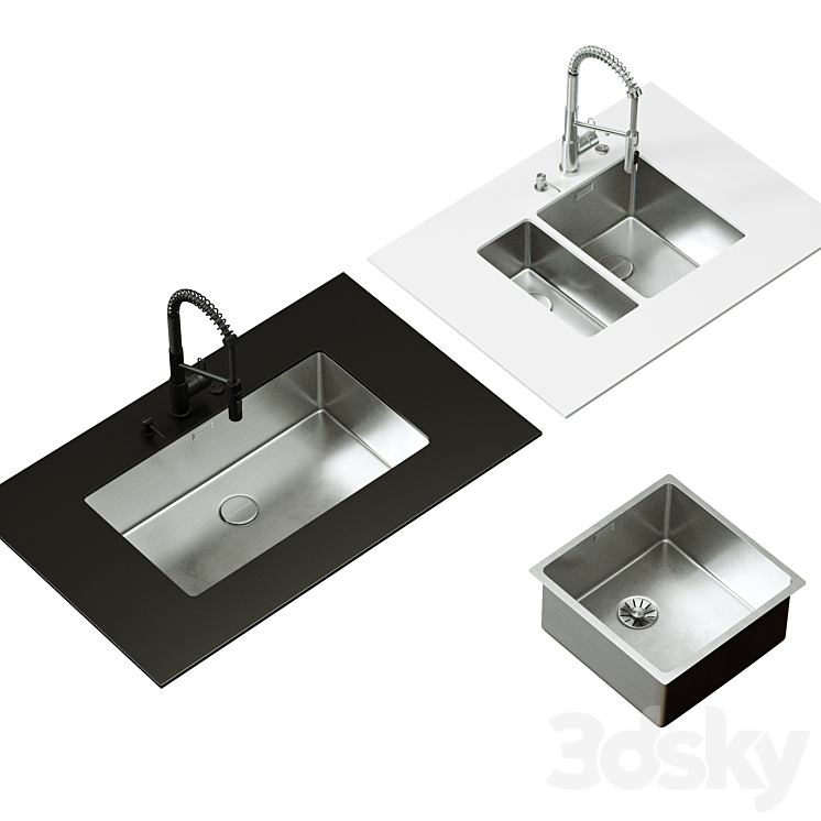 sink Tadzava mixer Mikawa 2 Plus Omiokiri - Sink - 3D model