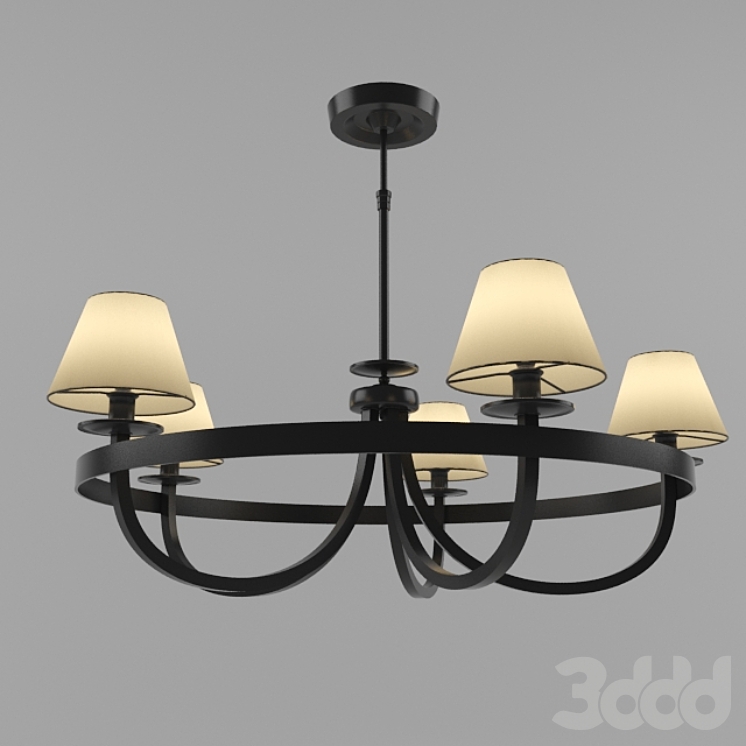 Люстра (5 плафонов) - Подвесной - 3D модель