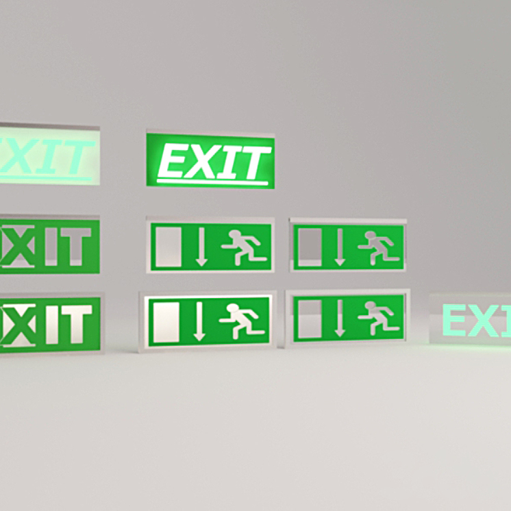 Табличка EXIT - Технический - 3D модель