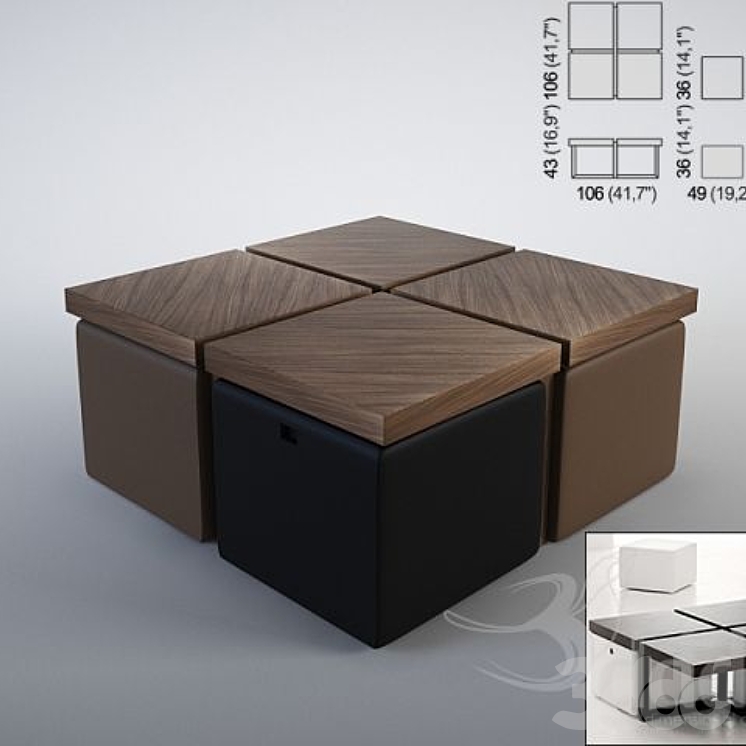 Tao Coffee Table ver design - Столы - 3D модель