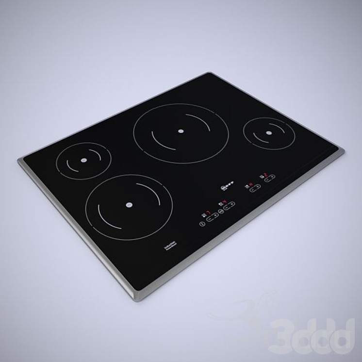Induction model. Плита apple. stove 3d model.