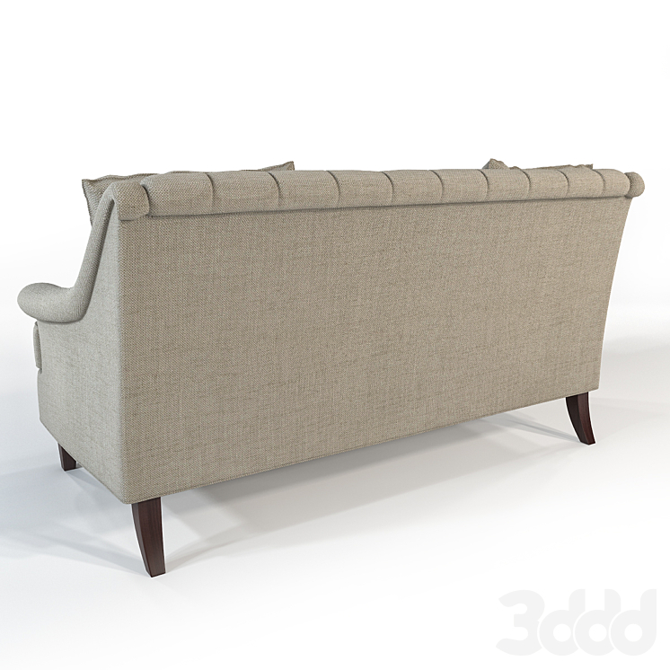 Hickory furniture Marler tufted apartment sofa 3D