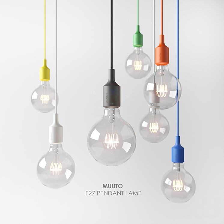 MUUTO E27 Pendant Lamp 3D