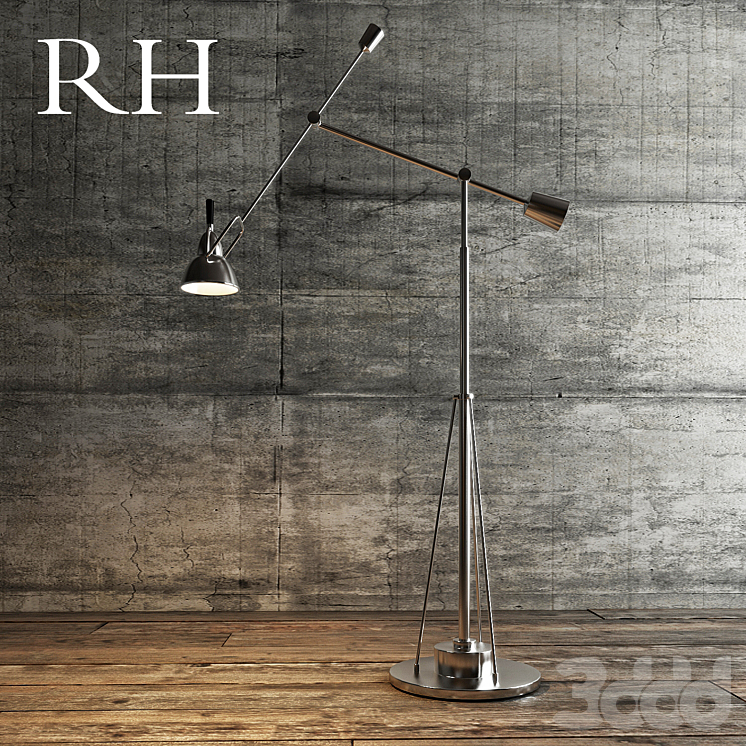 Floor_lamp_RH_Metal_Silver - Торшеры - 3D модель