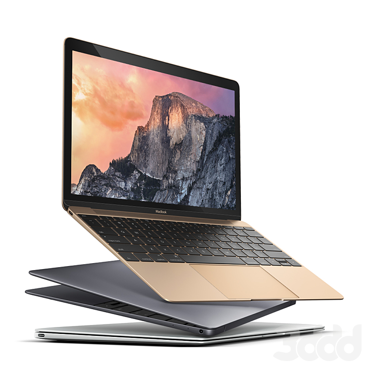 Apple MacBook - Компьютеры, электроника - 3D модель