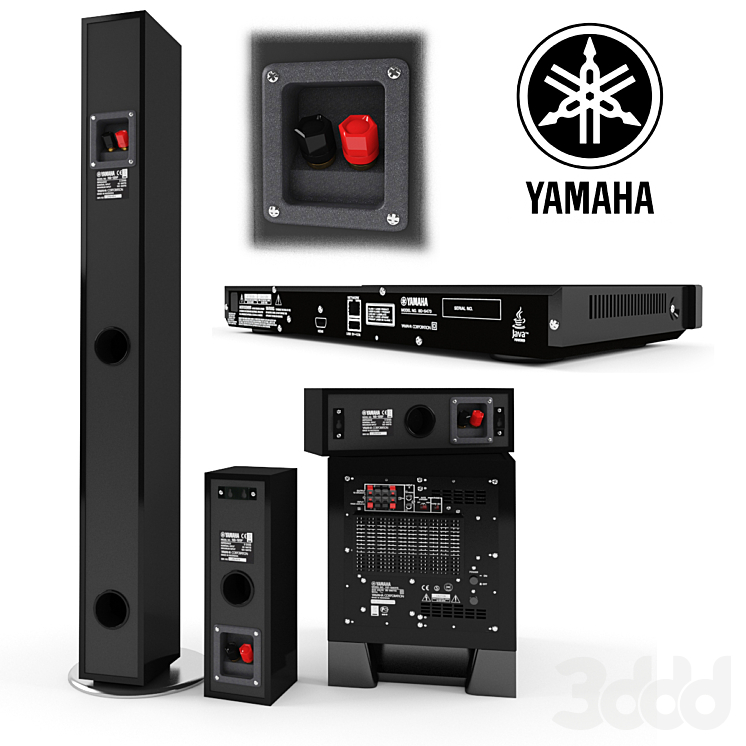 soundsystem_yamaha - Аудиотехника - 3D модель