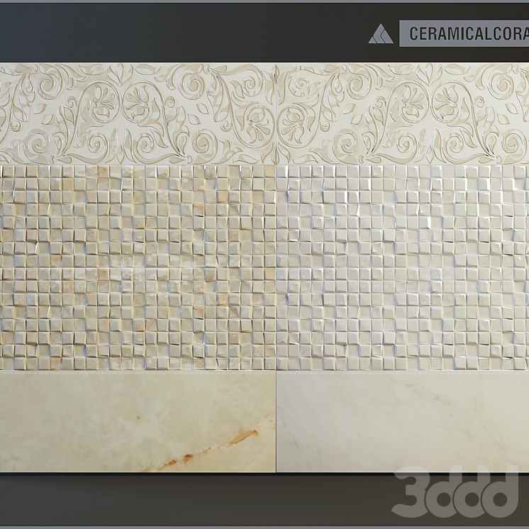 Керамическая плитка "Ceramicalcora" - Декор для санузла - 3D модель